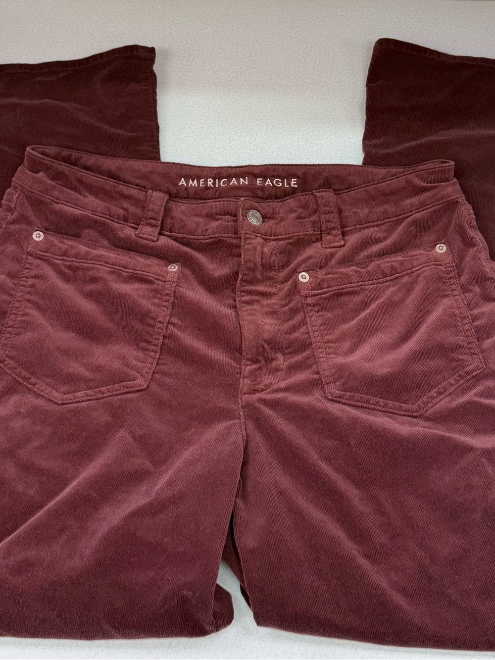 American Eagle Womenβs Corduroy Pants - Burgundy/Wine